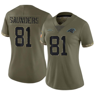 Limited C.J. Saunders Women's Carolina Panthers 2022 Salute To Service Jersey - Olive