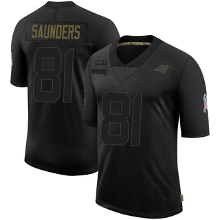 Limited C.J. Saunders Youth Carolina Panthers 2020 Salute To Service Jersey - Black
